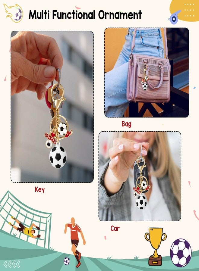 Joyline Soccer Gifts Funny Soccer Keychain for Men Women Mini 3D Love Football&Trophy Charm Keychain - Image 4